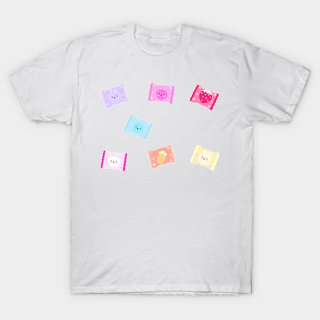 Cute Bunny Candies T-Shirt by peachycrossing